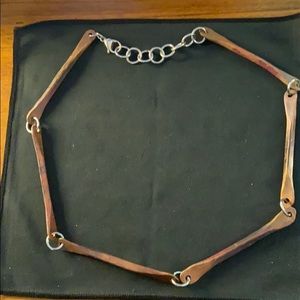 Brass choker necklace